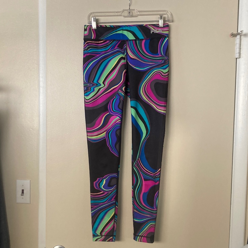 Fila Running Leggings Groovy Design & Colors Full Length Women’s XS